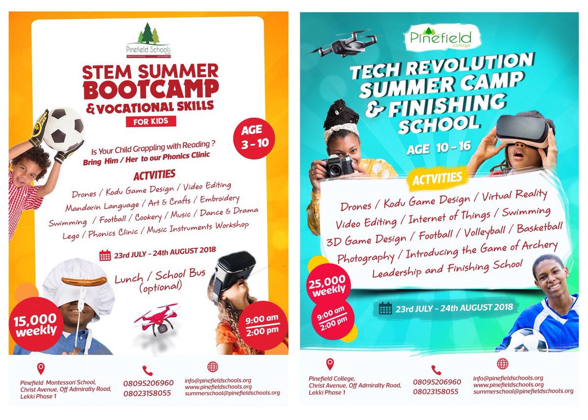 LagosMums's tweet image. Don't be left out, hurry now!!!
#PinefieldSchool #SummerCamp2018 is here &amp;amp; the kids are really having fun!

For more information,  please contact: 08095206960; 08023158055 OR   Email: info@pinefieldschools.org  summerschool@pinefieldschools.org

#LagosMums #SummerCampsInLagos