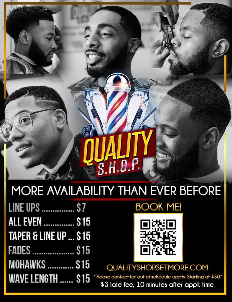 ___RMJ's tweet photo. If you ever had difficulties making an appointment, the problem is now solved! 👀‼️  #IMPACT2018 #IMPACT2018cmu #barber 
#TeamCMU #CMU22 #CMU21 #CMU20 #CMU19  #CMICH #CMU #CMUbarber #MtPleasantBarber #BlackCMU #CMUsupport #TheSHOPcmu #lineup  #QualitySHOP #Work!💪🏾💈✂️ https://t.co/OcydHS70lN
