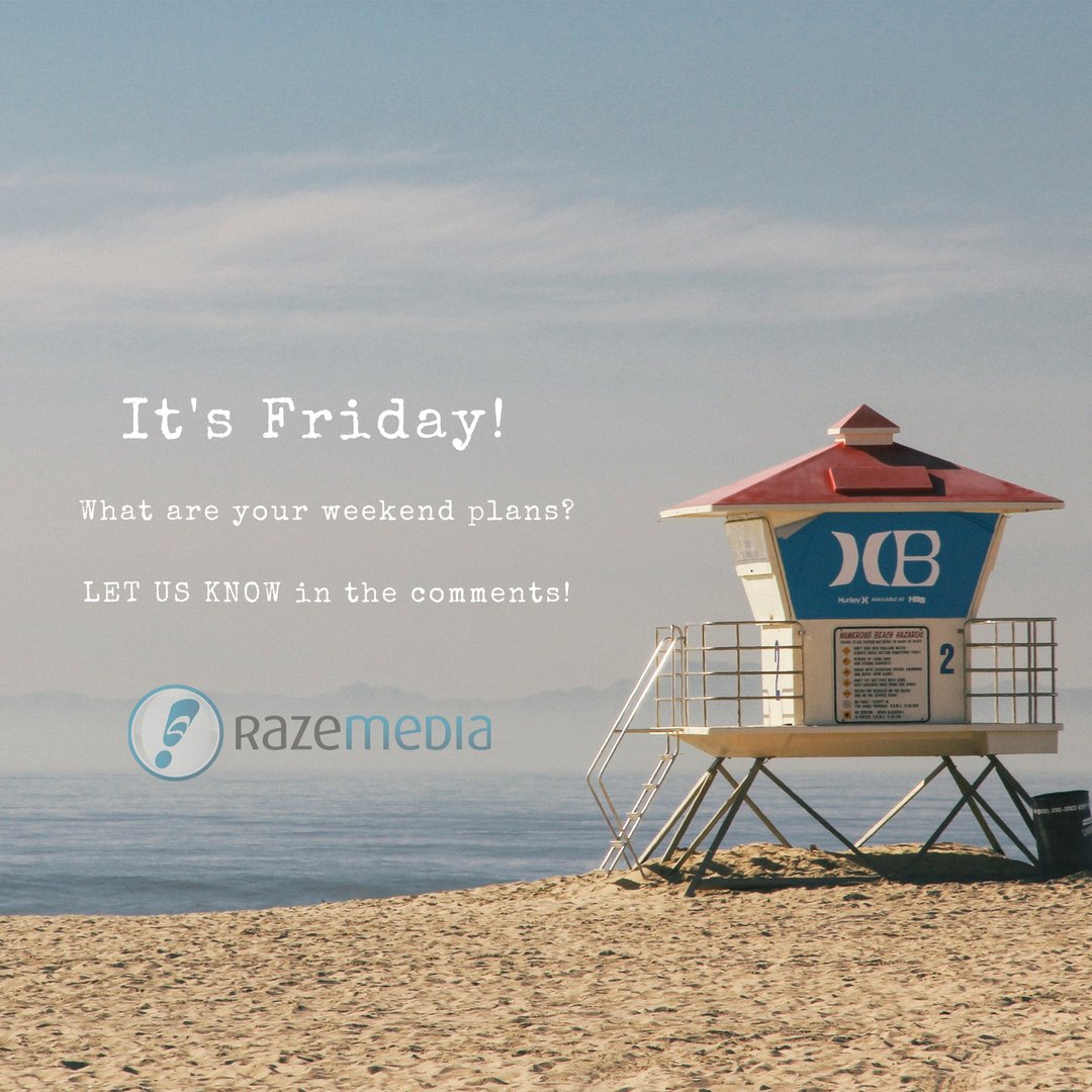 RazeMedia's tweet photo. Happy Friday Everyone! #Friyay
#TGIF #DigitalMarketingAgency #DigitalMarketing #MobileMarketing #SMSMarketing #SocialMediaMarketing #CreateConversation #SummerTime #SummerVibes https://t.co/hn8c89bCxg