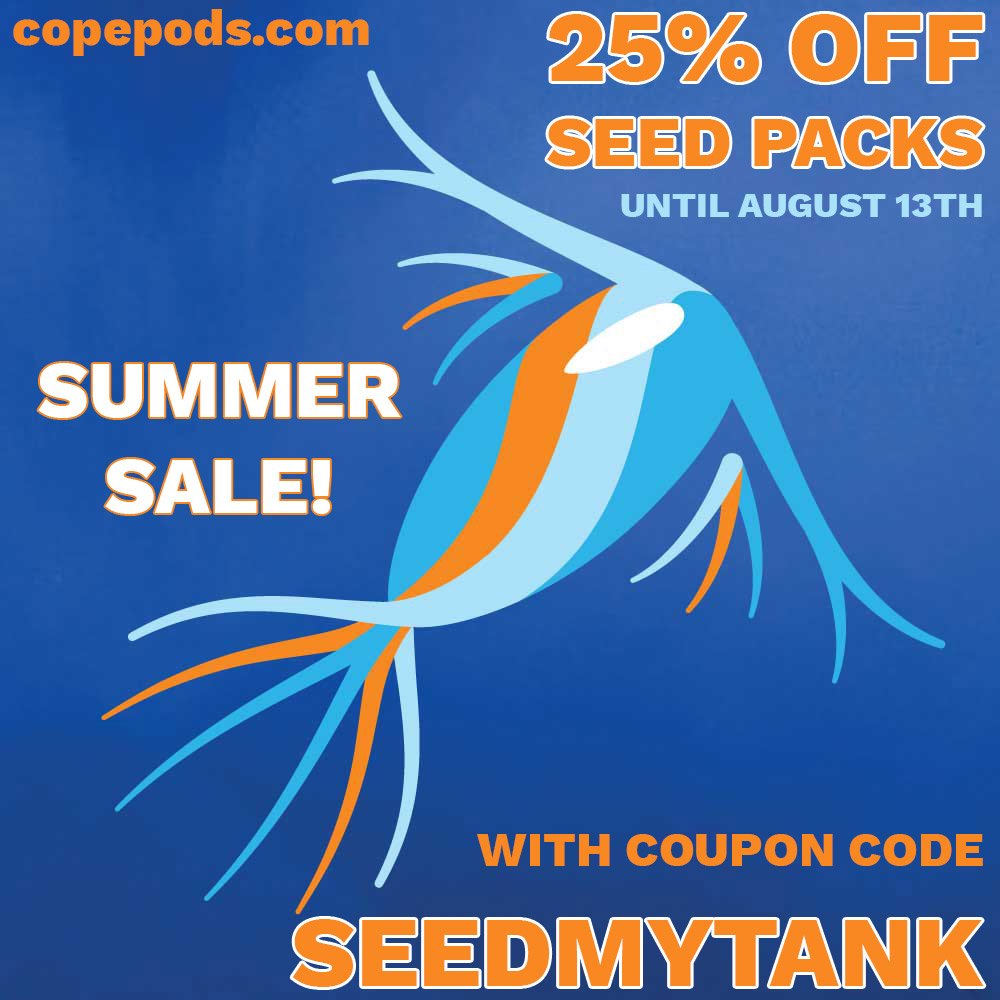 Create A Tank That Feeds And Cleans Itself With The Summer Seed Pack Sale

Use coupon code "SeedMyTank" for 25% off all Seed Packs until August 13th!

copepods.com/collections/pa…

#Copepods #Rotifers #Phytoplankton #ReefLove