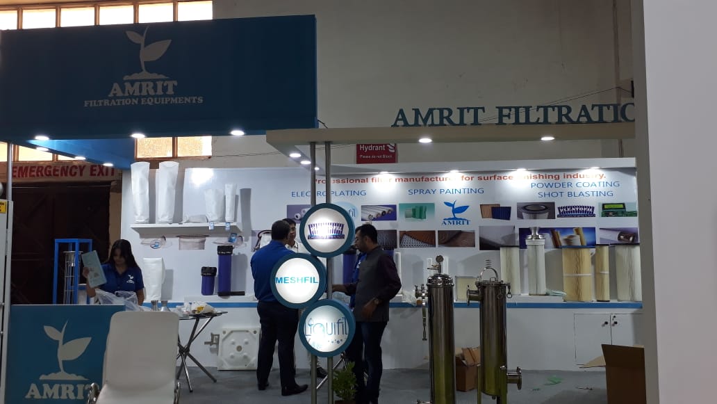 AMRIT_FILTER's tweet image. Team Amrit at India surface finishing expo