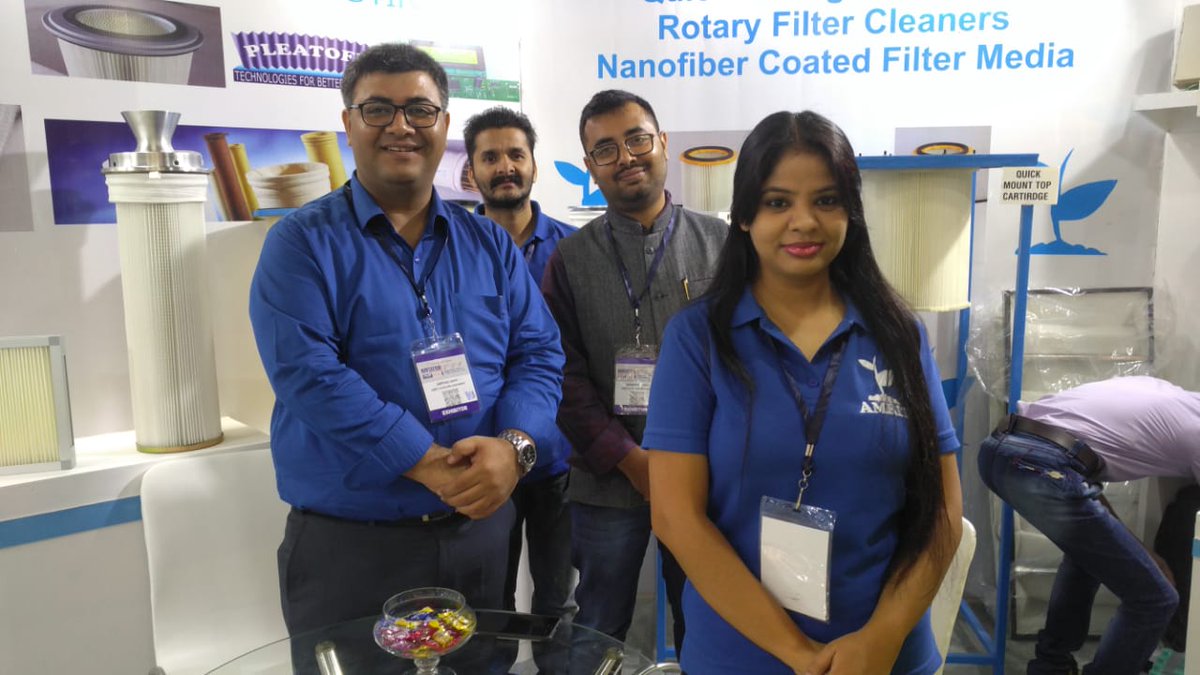 AMRIT_FILTER's tweet image. Team Amrit at India surface finishing expo