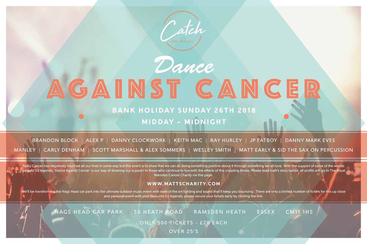 natfox87's tweet photo. This going to be good! Do not miss! @Brandonblock @DannyClockwork #AlexP #KeithMac and many many more! Online tickets only! Let’s fill this car park 🤪💃🕺🏼#standuptocancer #charity #nagshead #ramsdenheath #dj #bongos #sax https://t.co/sLsjxFTbjo