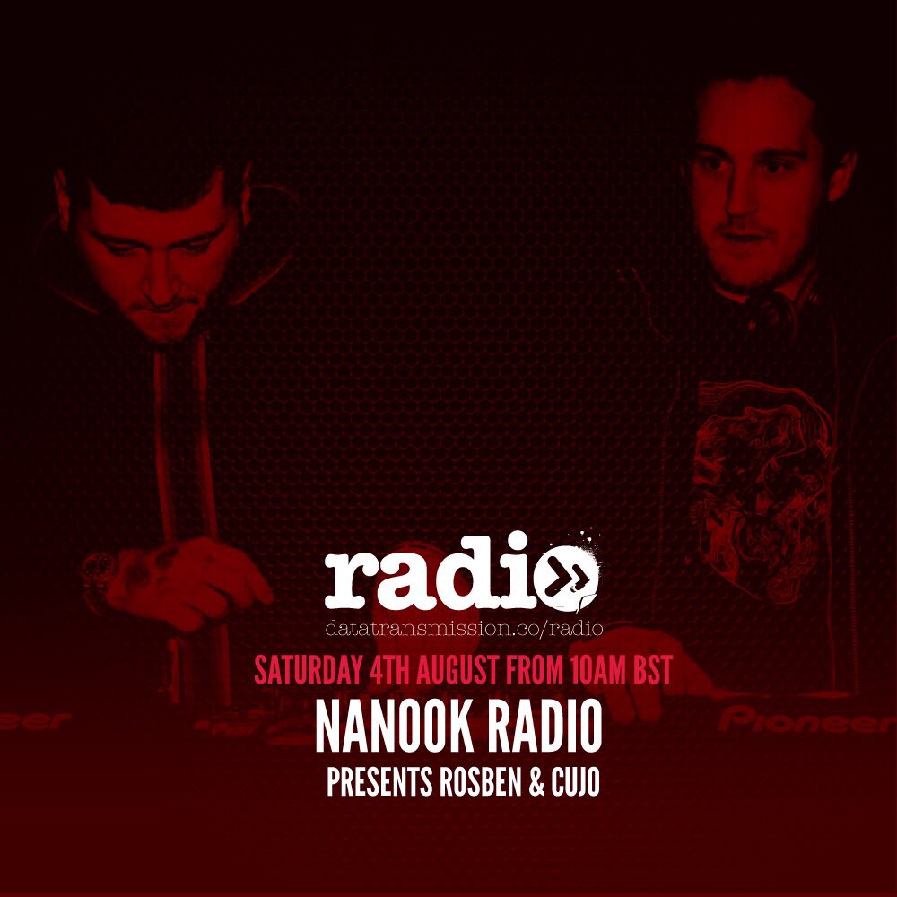 This Saturday don’t forget to tune into <a href="/NanookEvents/">Nanook</a> Radio show on <a href="/datatrans/">datatransmission</a> where we will be providing the guest mix, full of loads of lovely tech house vibes from us. #NanookRadio #Datatransmission