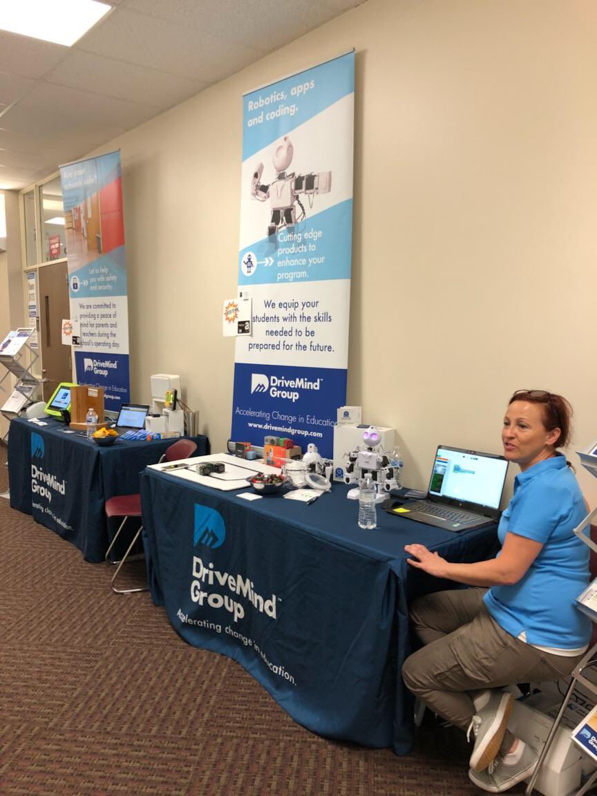 teamdrivemind's tweet photo. Celebrating our #DMsuccess the last year. Stop by and check out our #robotics. #SPARCC18 https://t.co/5Xpn0OJnCx