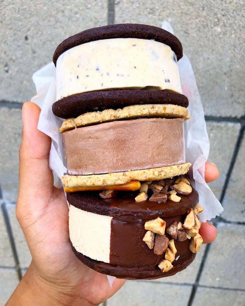 tricycleri's tweet photo. Immerse yourself in the world of Tricycle Ice Cream where chocolate reigns supreme, appearing generously on various #icecreamsandwich options. Callebaut, Ghirardelli, Guittard, and Valrhona are our secrets to creating decadently rich creations. Which one is your favorite? 😊🍫 https://t.co/o1ga9qtniQ