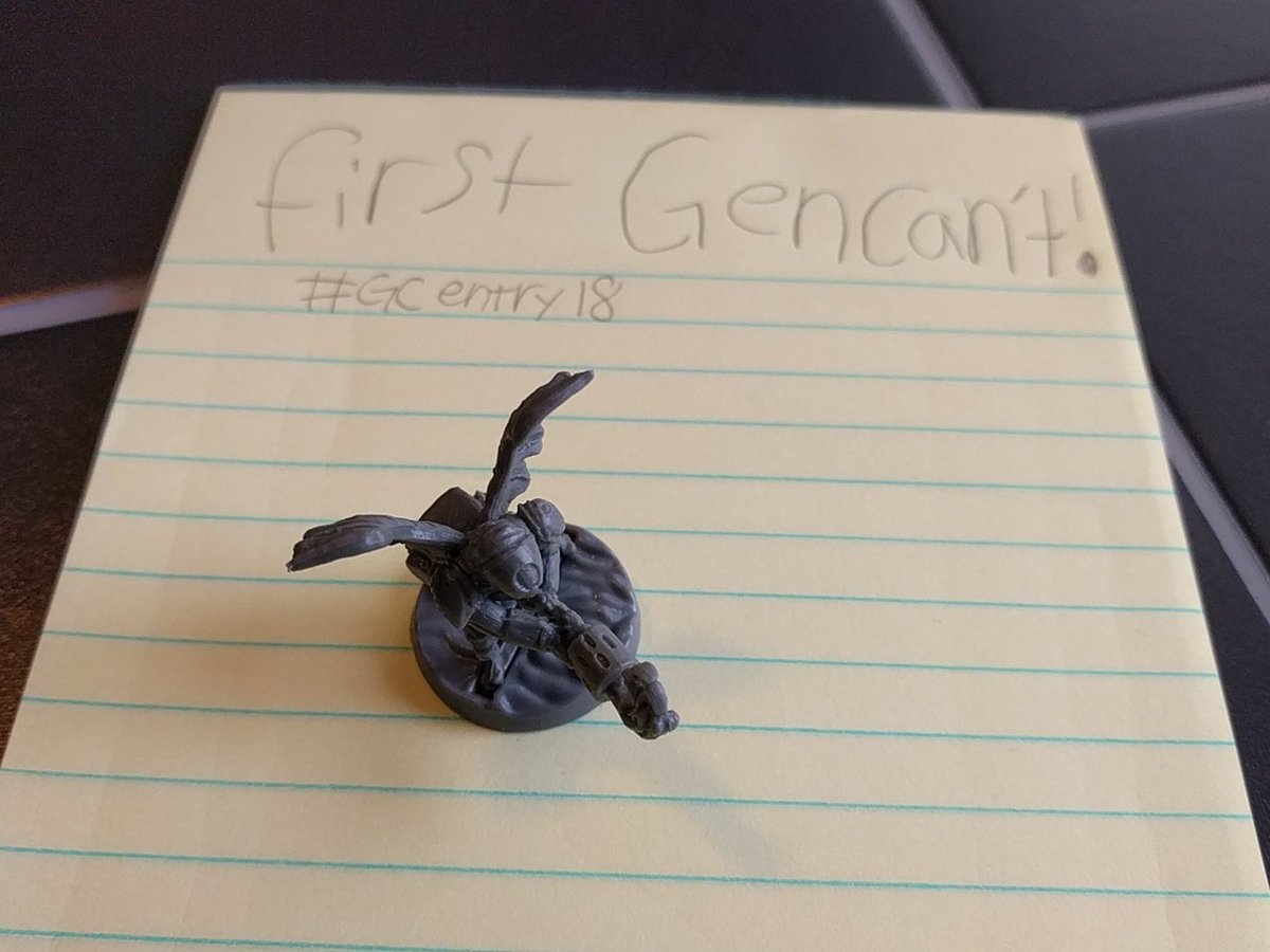 captain_hack's tweet photo. Daughter 1.0's first miniature painting for @GenCant #gcentry18 https://t.co/OnzYP88Vfi