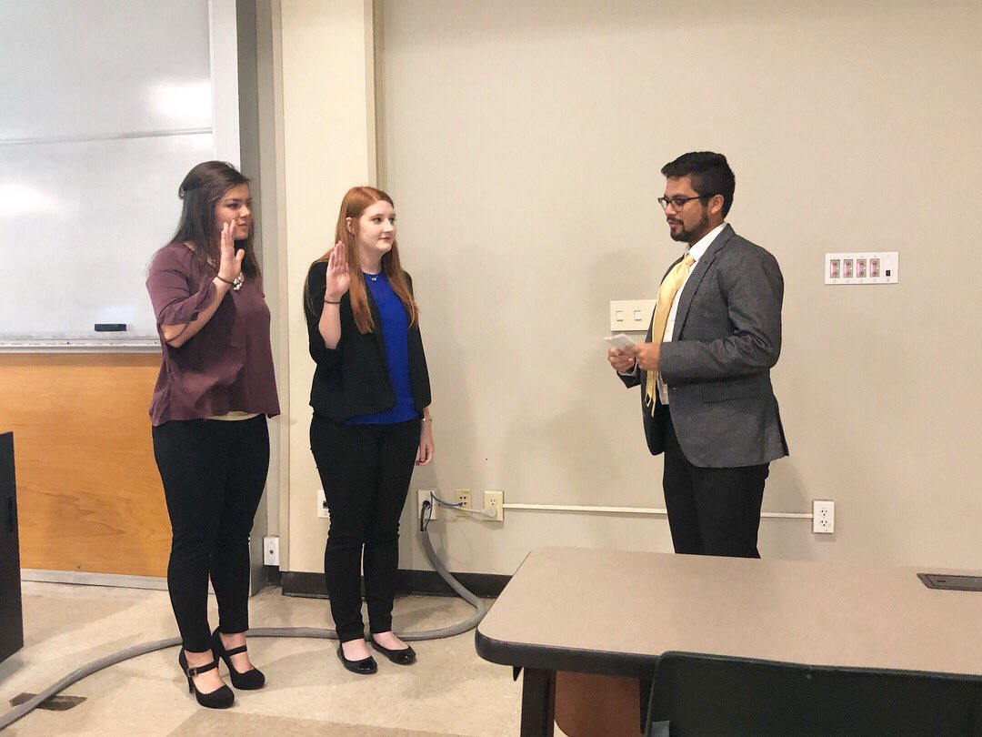 SoutheasternSGA's tweet photo. On this past Monday, the Student Government Association held a Summer Special Session where we appointed a total of 16 new officers and allocated money towards annual student activities such as Homecoming 2018 and BIG Event 2019. #StudentsServingStudents #SGAatWork https://t.co/UbM264o1Th
