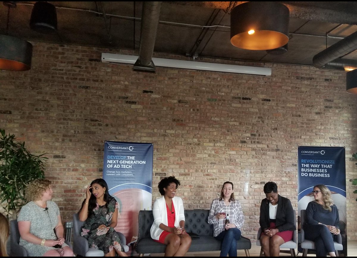 ChickTechChi's tweet photo. It was absolutely riveting to hear inspiring stories and insightful questions at the @ChiWomenTech Panel last evening. Participants were reminded to use their voice, craft their own story, and be their own champion. What a great event! https://t.co/hFt5lerVfl