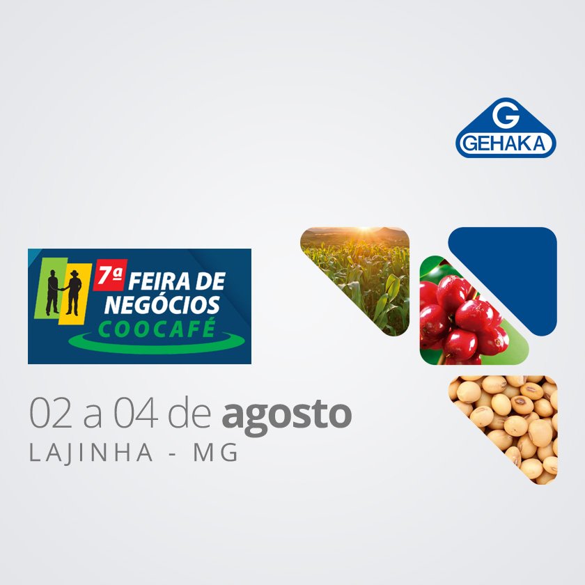 gehakaoficial's tweet photo. Gehaka na 7ª Feira de Negócios @coocafe
A feira iniciou ontem e se estenderá até amanhã no Armazém Areado em Lajinha/MG. É a maior feira já realizada pela cooperativa, com mais de 50 empresas presentes do setor agropecuário.
Venha nos visitar no estande 42.
#coocafe #agricola https://t.co/LDl73K2W5f