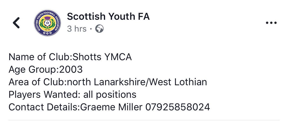 Shotts YMCA Community FC tweet media
