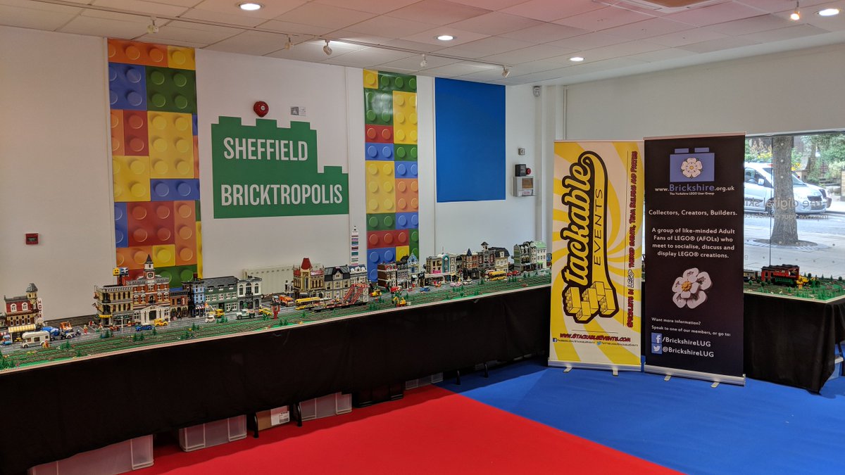 stackableevents's tweet image. Check out the LEGO Hobbyists' City Display, ready for tomorrow at #SheffieldBricktropolis, in association with @SheffieldBID and @BrickshireRLUG.
We'll also have @LEGO_MASTERS champion, Nate @Lego_Teacher displaying some of his work!
Check it out from 10am!