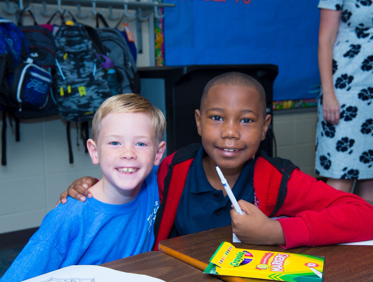 MariettaCitySch's tweet photo. Still thinking about all the happy faces we saw yesterday! Welcome back Marietta students! #MCSFirstDay #SpecialDifferentBetter #WeAreMarietta https://t.co/Oed0K7dQIN