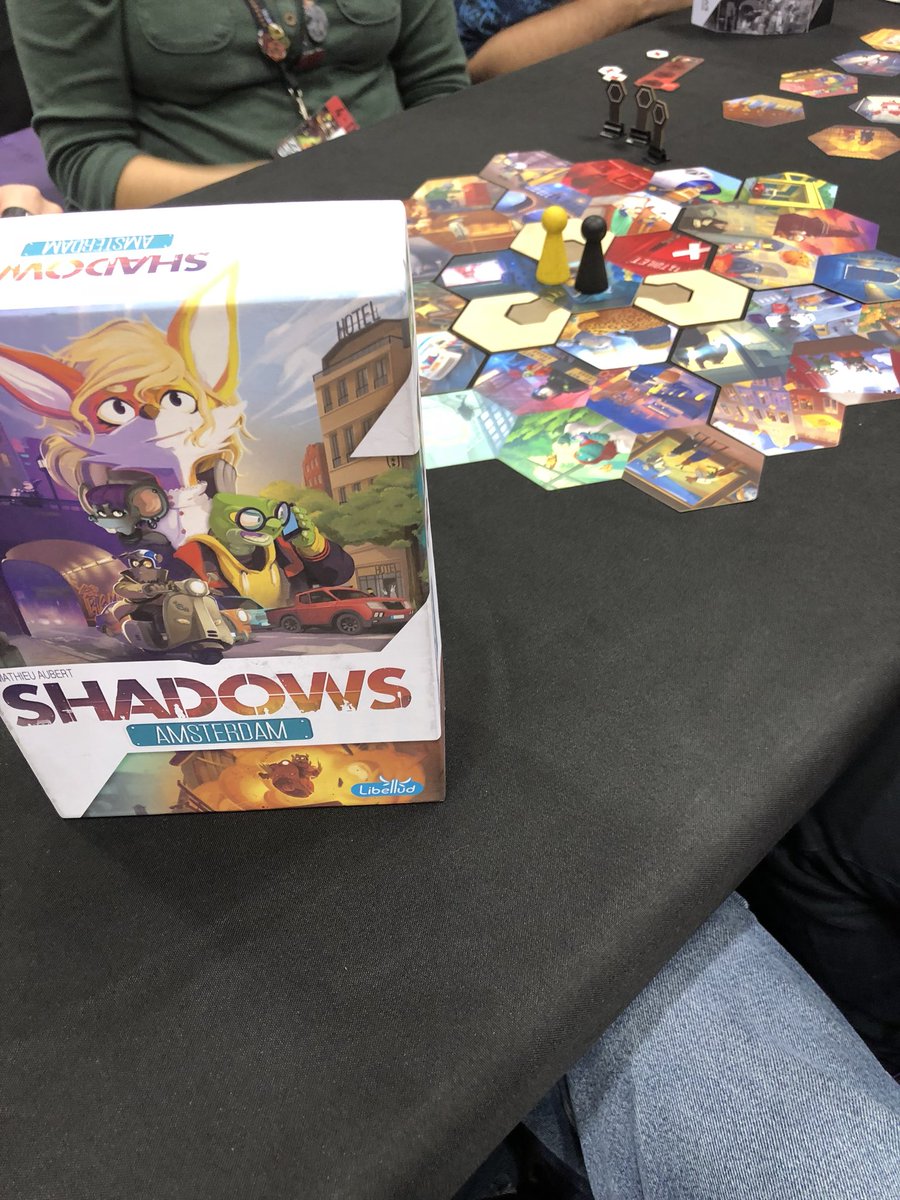 StrangeAssembly's tweet image. What if you smashed up Codenames and Mysterium? Demoing Shadows Amsterdam from @Libellud at #GenCon