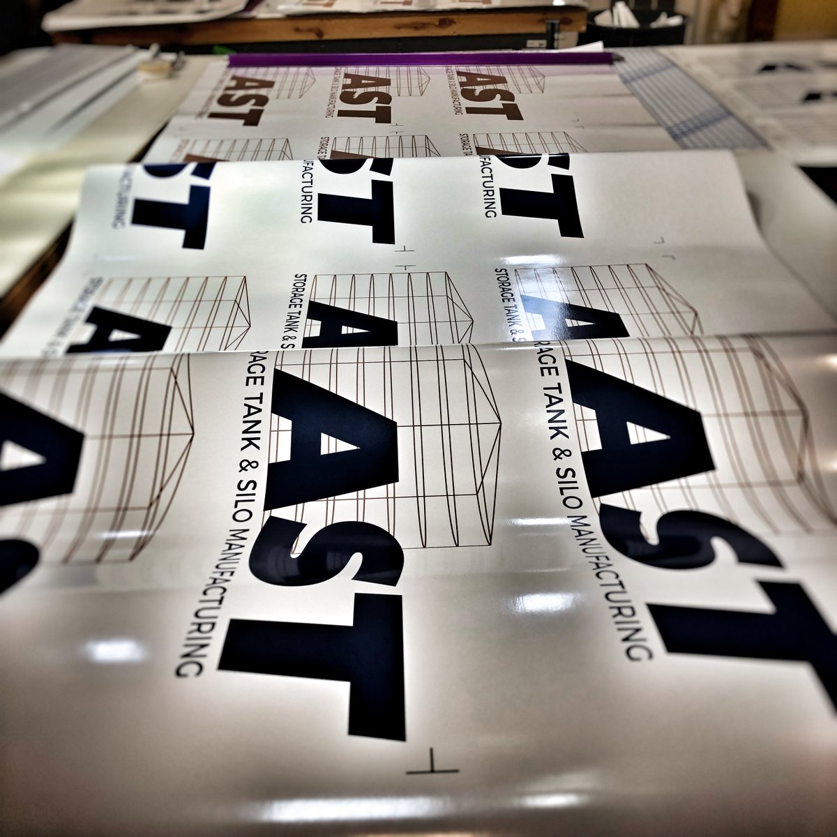 Need BIG #decals? Yep, we do those too. Helping our friends out at #PositiveImpact with what seems like a neverending see of #SiloTankStickers. Any color, any size, any qty. How can we help you reinforce your #brand? #branding #stickers #labels #bigorsmall #outdoorsafe