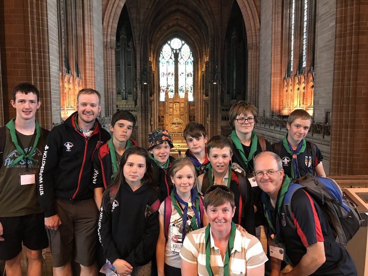 andrewjbent's tweet photo. @Chamboree Here's the 10th Warrington Scouts on the bridge inside the Anglican Cathedral in Liverpool today! #Chamboree #crocodilecreek #greatview #ScoutsinLiverpool https://t.co/A0IONHnzP8