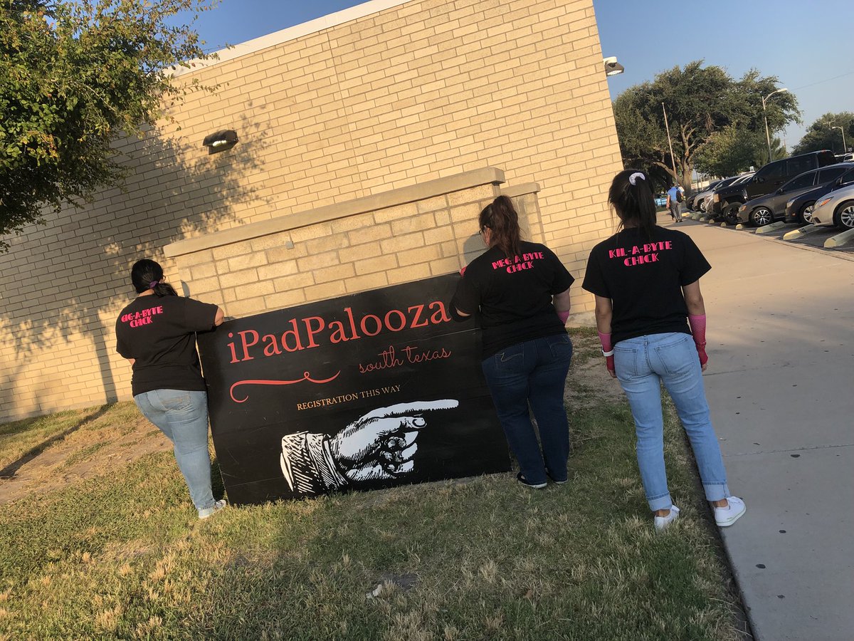 SHECounselor's tweet photo. Hey folks! Check out our team logo and photo! @VeronicaBalli @ErikaPena0823 #TechChicks #TechiesROCK2018 #Canva #Technovate https://t.co/NUlgi1pCFs