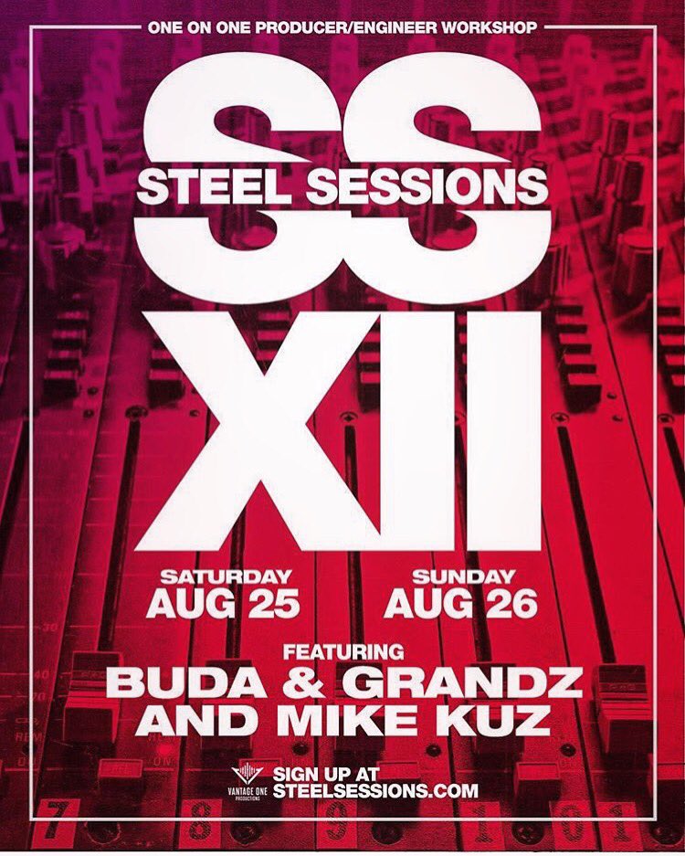 Sign up for the next <a href="/SteelSessions/">Steel Sessions™</a> featuring <a href="/BudaDaFuture/">Buda Da Future</a> <a href="/GrandzMuzik/">GrandzMuzik</a> and <a href="/mike_kuz/">Mike Kuz</a> ! Don't miss this great chance to better your craft