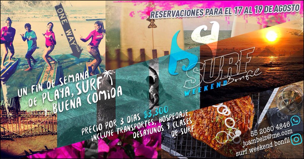 lasserette's tweet photo. quedan 4 lugares disponibles para un #surfweekend en #BONFIL #GUERRERO el fin de semana del 17 - 19 de Agosto ... 3 días de #surf #playa #acapulco 🏄🏻♀️🤙🏽precio incluye** transporte, hospedaje y clases RTRTRT https://t.co/BCa1nddR6Z