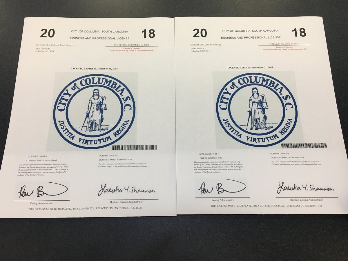 LocalYocalSC's tweet image. We got our DHEC A and City Business License today!!! Look out world because Local Yocal is getting ready to knock your socks off!! It has truly been a tough 5 years, yes 5, to get here but we’re thrilled! Opening date to be announced very soon!