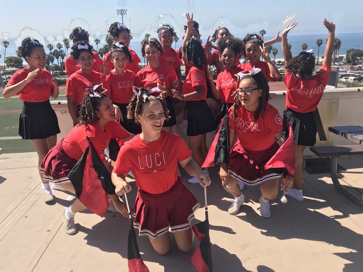 ohsddt's tweet photo. Our first parade is today! We’re so excited, thanks @yellowjckt_swarm for letting us join you! #weareohsddt #yellowjackets #drillteam #shortflags #marchingband https://t.co/AXanWYoR12
