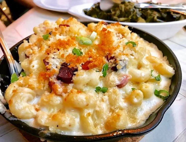 PoogansSmkHouse's tweet photo. It's FRI-YAY! Celebrate with some of our famous Skillet Mac &amp; Cheese with sharp cheddar and smoked bacon lardons. Yes of course - BACON!
Thanks #TwoForTheWorld for the photo and tag! #pooganssmokehouse #macandcheese #barbecue #bbq #charleston #explorecharleston #yum #bacon https://t.co/o1ria5dyGE