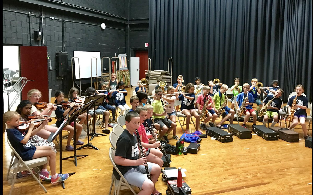 Another successful GV Summer Music Program in the books! Over 100 students participated in the four-week program, including these very excited beginner band &amp; string students 😀Join us next year!