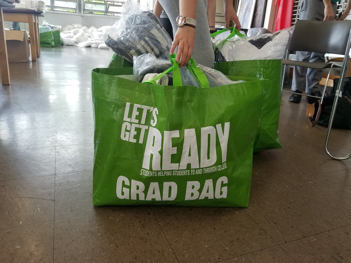 NYC's Transition Day is in full swing! Incoming college freshmen are attending workshops on how to transition to and succeed in higher ed, while picking up free dorm supplies from <a href="/projectgradbag/">Grad Bag</a>!