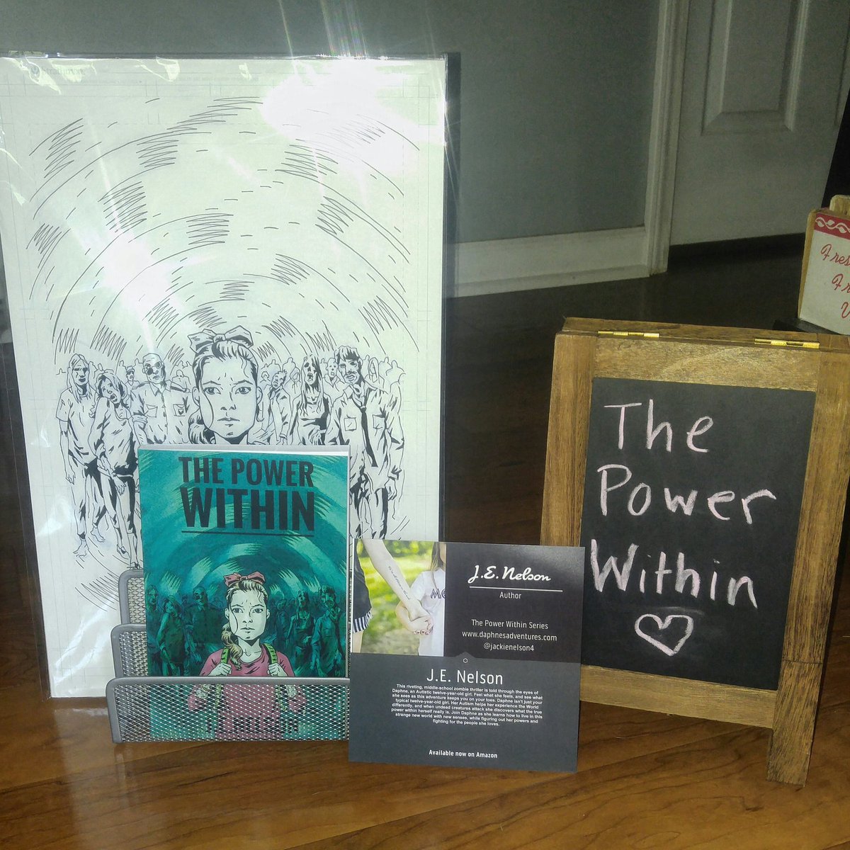 JackiNelson4's tweet photo. Getting ready for my 1st event! I am as ready as I can be for Sunday. 🌸😁❤ #thepowerwithin #amauthor #amazon #amwriting #indiewriter #toymanshow #autismacceptance https://t.co/Zb2Y3IcYx6