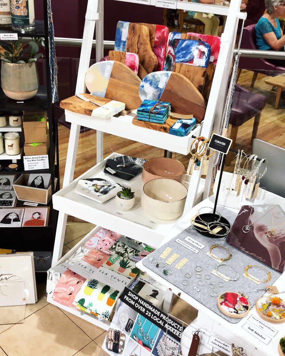 Kate_Chesters's tweet photo. Yesterday I popped by the #handmadepopup in @Debenhams to see the lovely Megan from @CuratedMakers ❤️ It’s definitely surreal seeing my work in a major department store, but this is hopefully the start of bigger things to come! ✨ #dreambig #workhard https://t.co/v3PtGDUF2B