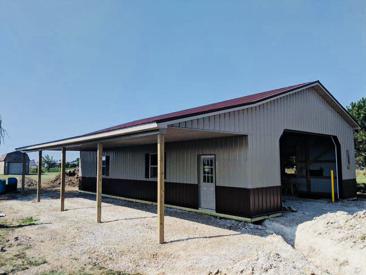 Attica Lumber On Twitter This Pole Barn 32x48 With 9 Porch