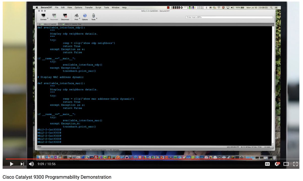 Cisco_East_SE's tweet image. Happy Friday! It's been awhile since I posted something fresh, just crazy busy w/ customer projects recently.
Here's a Cat9k #NetworkProgrammability 101 video I created this week. Enjoy and let me know if this type of content is helpful.
youtube.com/watch?v=XCEAfd…