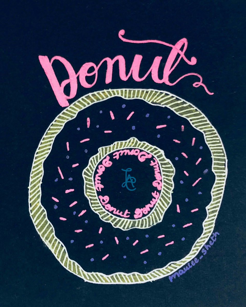 Artistic_Crown's tweet photo. Care for one? 

#SurelySimple #SurelySimpleGalaxy #Donut @chrystalizabeth @tjtdesigns #Handwriting #calligraphy #HappyLetteringChallenge #INDvsENG #ENGvsIND https://t.co/KE1gVbnOoT