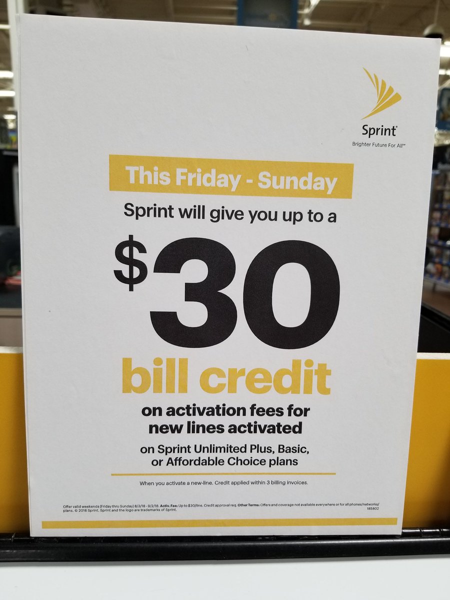SprintWKY's tweet photo. Visit your nearest national retailer and receive a $30 bill credit when activating a new line with Sprint! See store for details. @SprintMidAtl @KendallDuane @sgonyer12 https://t.co/a6d3S5jhtI
