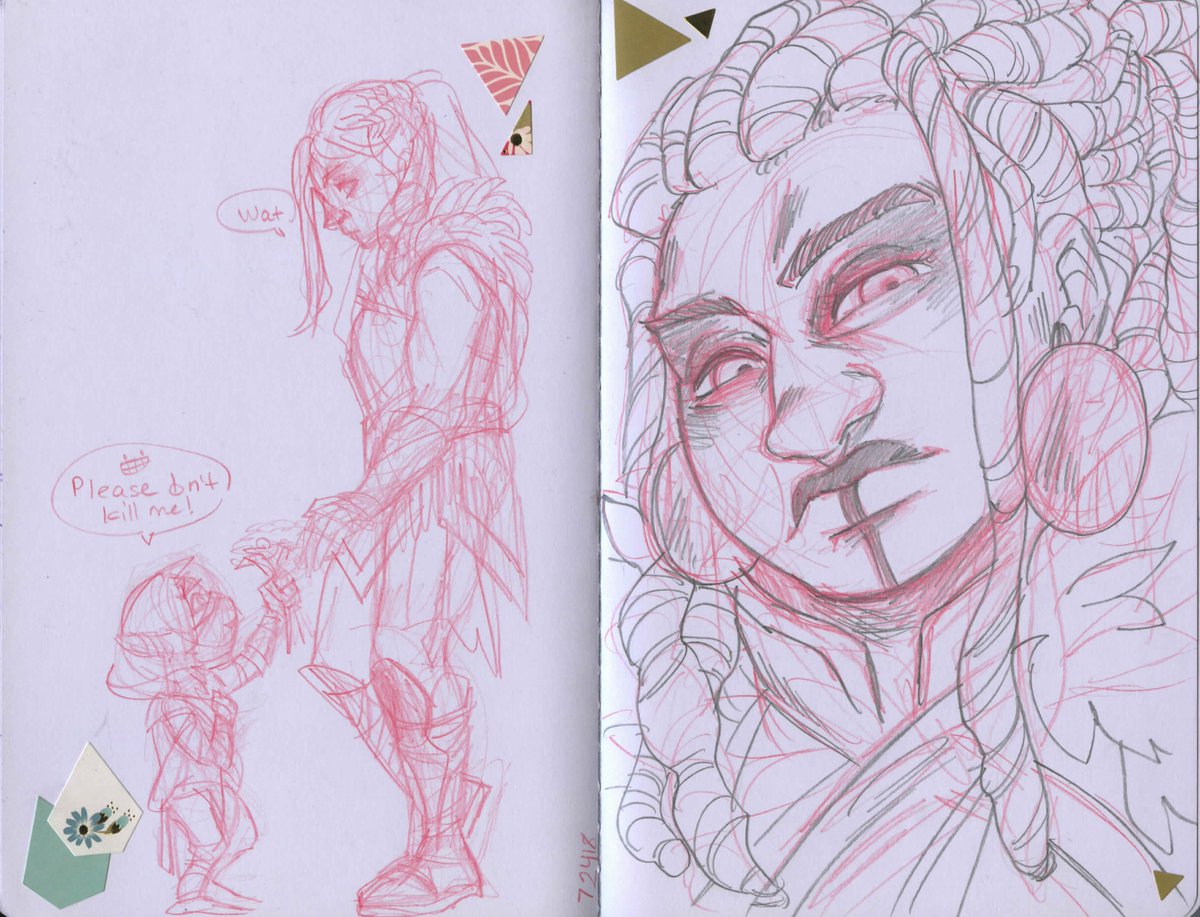 more #criticalrolefanart cause i can't help myself, i love all the weird shit that goes down. have some ideas in the works for more finished pieces hopefully ✨✍️? (1/2) #CriticalRole #myart 