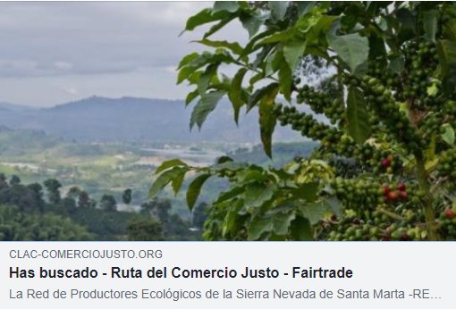 Gracias al trabajo de <a href="/CLACFairtrade/">CLAC -Fairtrade</a> , y a los aportes de <a href="/REDECOLSIERRA/">RED ECOLSIERRA</a> , ya pueden vernos y localizarnos en éste mapa interactivo, donde ustedes pueden: adquirir un café orgánico y de origen-único Sierra Nevada de Santa Marta; y disfrutar de visitas a las cabañas y fincas
