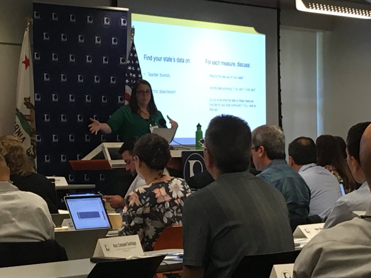 UCLAlatino's tweet photo. @HallDaria shows elected officials how they can access state-specific education data through @EdTrust site so that they can address the needs of neglected demographics in the public education system #LatinoPolicy #NALEOed https://t.co/DULWdPUhwx