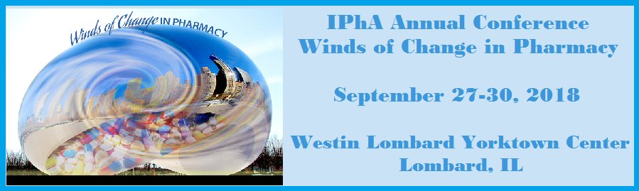 IPhAAnnual's tweet photo. Registration for the 2018 @ILPharmacists Annual Conference is now OPEN! | https://t.co/o959vO82IS  September 27 - 30, 2018 | Westin Lombard Yorktowne Center #WindsofChange #FireUp4Pharmacy https://t.co/5z6FJTvBnF