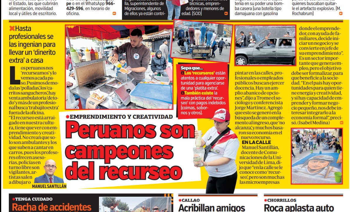 bullyingperu's tweet photo. Otra vez en el Trome! Ahora hablando de el Recurseo Peruano. Cómo sociólogo siempre va a ser muy interesante analizar estos comportamientos sociales. #soymioportunidad #floroconlevel https://t.co/8xlpd6CH2L