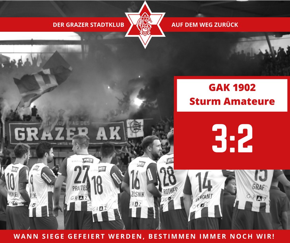 Mehr gibt's heute nicht zu sagen! 💪👊🔴 #grazerstadtklub #regionalligarocker #gakstu