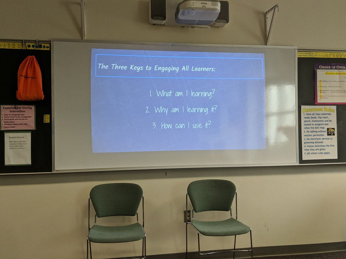 jbuisonsclassrm's tweet photo. From @MrSethSlater and @AndyDeatrick: "These are the questions that should drive ALL your curriculum." #EdTechintheBend https://t.co/4D0IjGIBe7