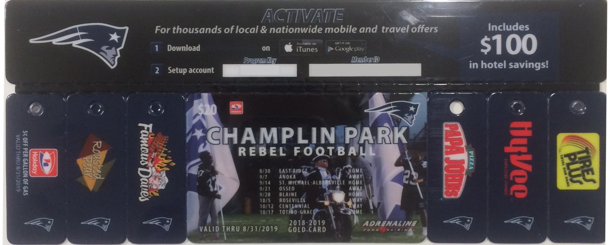 cprebelfootball's tweet photo. Hey Rebel Fans! Be on the lookout for Rebel Football Players selling Gold Cards from now until Aug. 21.  Only $20 each and loaded with great deals.  Can't wait? Request one online! #GoRebels https://t.co/uq5H4H9zlc https://t.co/DtqBFitd7C