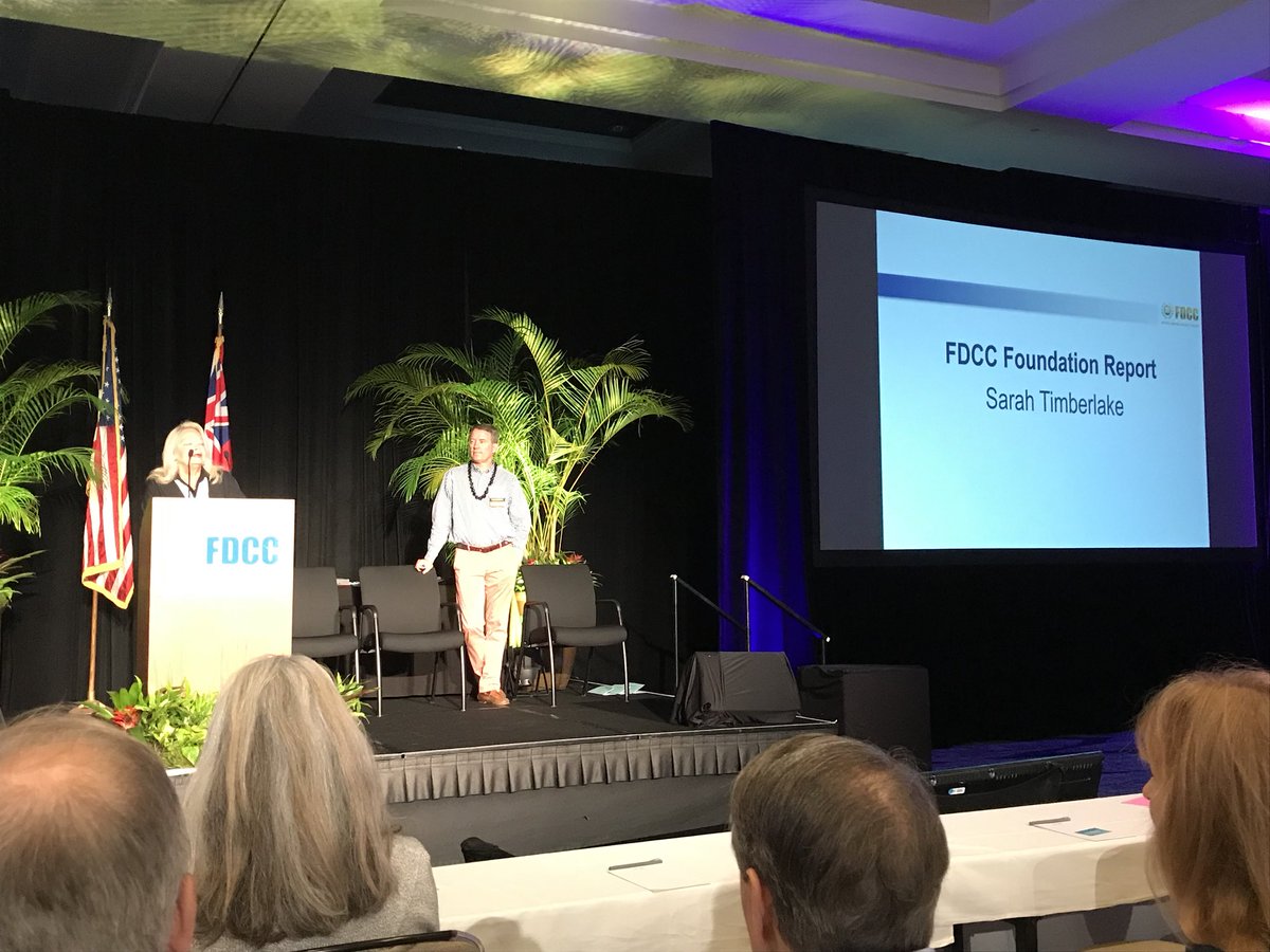fdcclaw's tweet photo. Sarah Timberlake provides the FDCC Foundation Report and the many successful programs the Foundation undertakes and several FDCC members who are joining the Foundation board. #FDCC2018 https://t.co/ezihqWM4WK