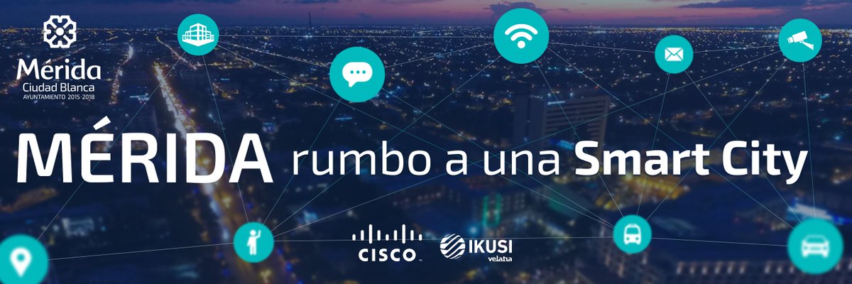 MeridaEsDigital's tweet photo. Como parte de la transformación digital el Ayuntamiento de Mérida, en colaboración con Ikusi y Cisco desarrollan Mérida Urban Lab, proyecto único en Latinoamérica. Implementando cámaras y sensores que generan información estratégica, ofreciendo soluciones de una Smart City https://t.co/F43hEDka4t