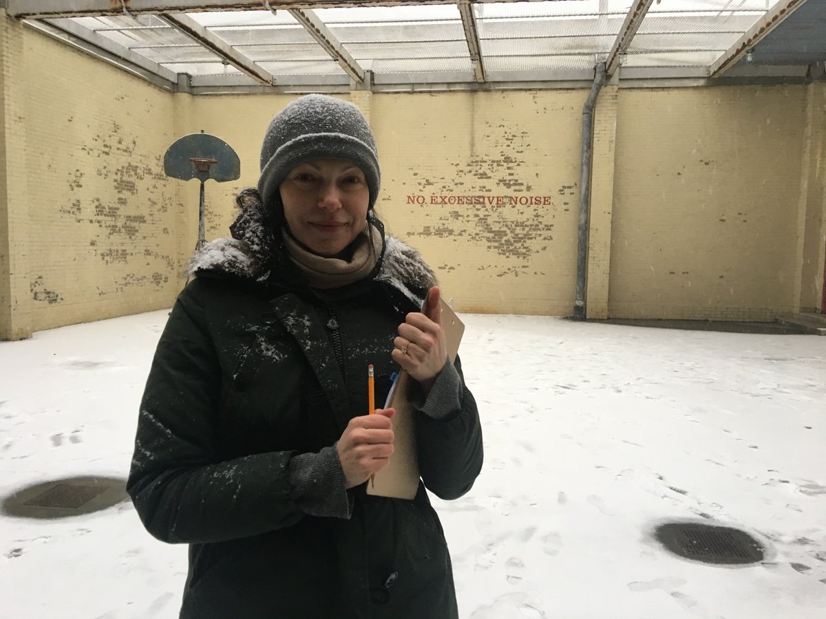 Loved directing episode 11 of #OITNB season 6 - this is when I was prepping our kickball scenes in the yard. A lil’ snow isn’t gonna stop us! #FemaleFilmmakerFriday