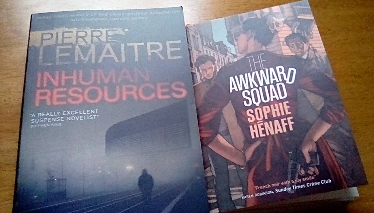 ravencrime's tweet photo. Looking forward to a blissful weekend reading...
#TheAwkwardSquad #InhumanResources
@Sophie_Henaff @PLemaitreAuteur @maclehosepress #SamGordon translator. https://t.co/WuPg5GWYGd