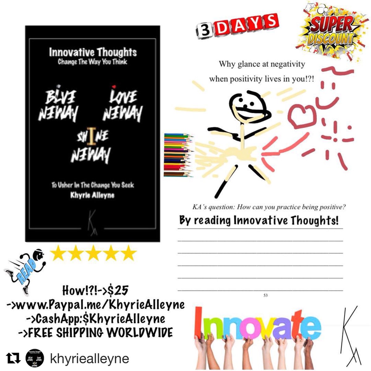 SelfieFaze's tweet photo. Motivate The Truth In You!#InnovativeThoughts  #3Day #SPECIAL #PreOrder #GetYaCopy! #ShineAnyway! #AintGODGood!?! #Entrepreneur! https://t.co/cQSqkNSOp8
