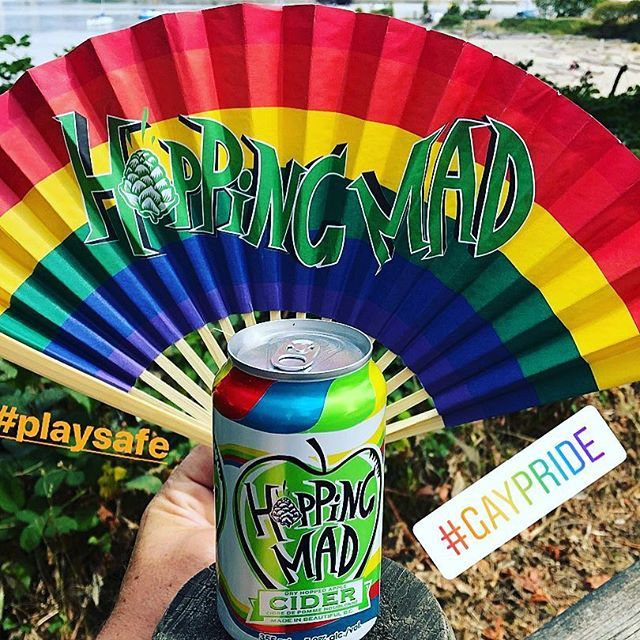 Vineandhops's tweet photo. Hopping Mad with loooove😍 for this weekends 🏳️‍🌈#gaypride🏳️‍🌈aaaaand double entendres!😝 Check out these colourful and tasty @hoppingmadcider is support of Gay Pride!🏳️‍🌈👏🏼👯‍♂️👯‍♀️
#drinkoutsidethebox #hoppingMadCider #hoppingmad #cider https://t.co/YJlubRpblN https://t.co/mRFeUA3cg9
