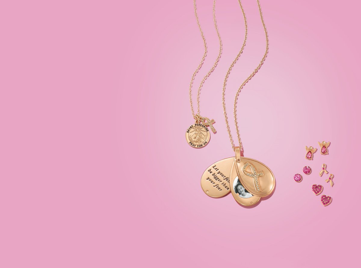 BeautyBossBeth's tweet photo. Honor people in your life who are affected by Breast Cancer.  A St. Peregrine medal, the patron saint of cancer patients, or locket make great gifts.  Something for them leads to a donation to American Cancer Society Making Strides Against Breast Cancer.
https://t.co/czOk2sV5nt https://t.co/EbsCUA3Nzg