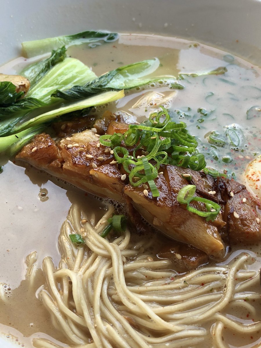 Dr. Jacob Dean (@schadenjake) on Twitter photo Kakuni ramen at <a href="/jinramenuws/">Jin Ramen UWS</a>. Pork broth, thin noodle, filipino style braised pork belly with bok choy, garlic chips, poached egg. Always a good choice. #ramen Kakuni ramen at <a href="/jinramenuws/">Jin Ramen UWS</a>. Pork broth, thin noodle, filipino style braised pork belly with bok choy, garlic chips, poached egg. Always a good choice. #ramen